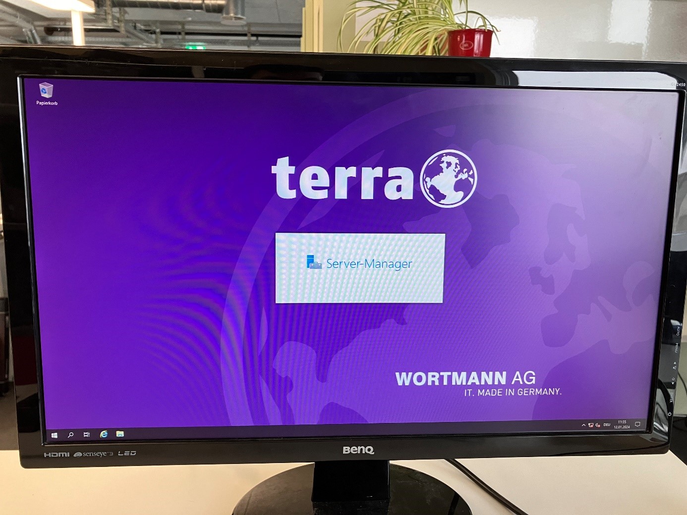 Startbildschirm vom Windows-Server